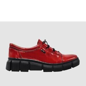 NEW HELIOS women's eris leather sneaker in red